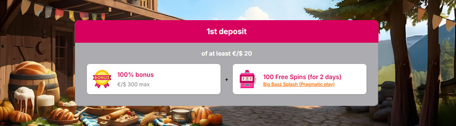 HitNSpin: 100% + 100FS on 1st Deposit