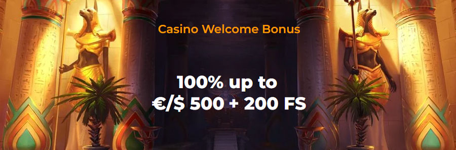 AmunRa: 100% + 200FS on 1st Deposit