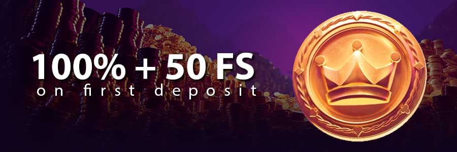 Kingmaker: 100% + 50FS on 1st Deposit