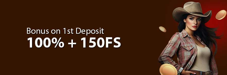 Rodeoslot: 100% + 150FS on 1st Deposit